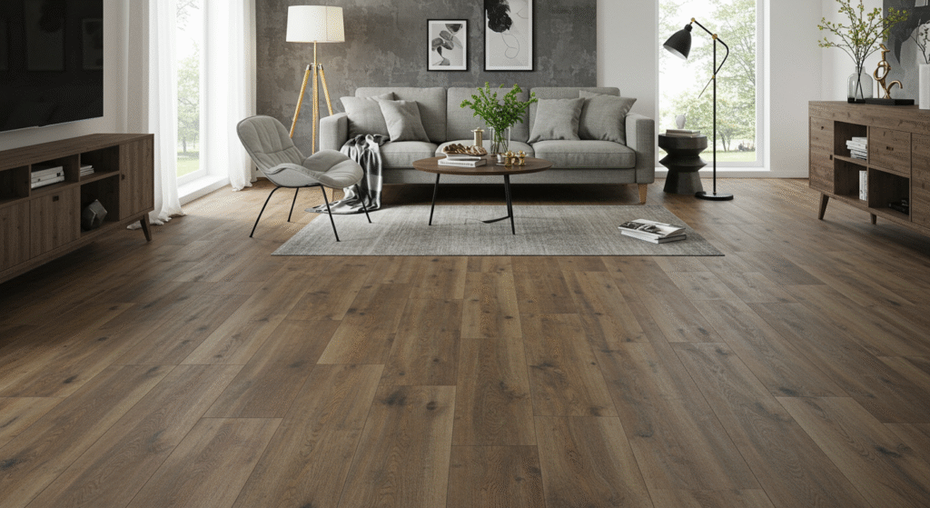 panele winylowe w salonie